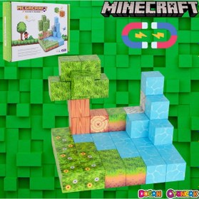 Resim Minecraft Orman Temalı 47 Parça Manyetik Bloklar 