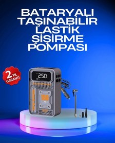 Resim Bfs 6000mah Bataryalı Led Ekranlı Akıllı Hava Kompresörü 