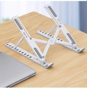 Resim Elmpaly Beyaz 13-15 İnç Ayarlanabilir Katlanır Abs Laptop Standı Taşınabilir Ergonomik 