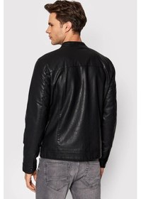 Resim Jack & Jones Erkek Deri Ceket 12147218 Siyah 