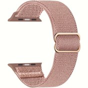 Resim Esnek Tek Döngü Uyumlu iWatch Bantı 38mm 40mm 41mm 42mm 44mm 45mm 46mm Kadın Erkekler için Yumuşak Naylon Elastik Örgülü Kayış Bileklikler iWatch Serisi Ultra 10/9/8/7/6/5/4/3/2/1/SE 