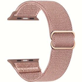 Resim Esnek Tek Döngü Uyumlu iWatch Bantı 38mm 40mm 41mm 42mm 44mm 45mm 46mm Kadın Erkekler için Yumuşak Naylon Elastik Örgülü Kayış Bileklikler iWatch Serisi Ultra 10/9/8/7/6/5/4/3/2/1/SE 