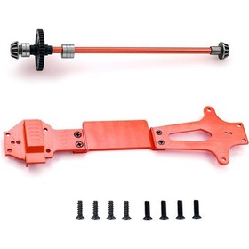 Resim Shineyee Wltoys 1/14 144001 İçin Alüminyum Orta Şaft Ve 2. Kat Plaka Yükseltme Seti Kırmızı 