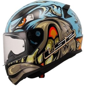 Resim Ls2 Rapid 2 Neo Şeffaf Vizörlü Motosiklet Kaskı Mavi - Mor 