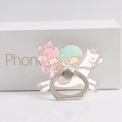 Resim GongtuShop No.9 Tarzı Melody Twins Star Cep Telefonu Tutacağı Evrensel Telefon Zil Tutacağı Telefon Standı Parmak Yüzük Tutacağı Masalar iPhone Için Destek (Yurt Dışından) 
