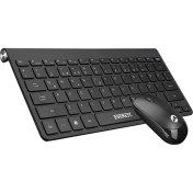 Resim Everest KB-BT72 Elite Black Metalik Ultra İnce Kablosuz Q Klavye + Mouse Set 
