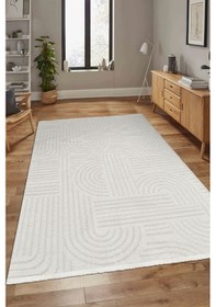 Resim Revna Ekru Yıkanabilir Halı Kaydırmaz Tabanlı Pamuk Dokuma Salon Mutfak Koridor İçin Ekru 