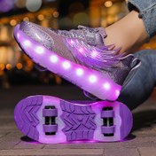 Resim Şık ve Moda LED Aydınlatmalı Kızlar için Paten, Sokak Işıklı Kaykay Ayakkabıları, USB Şarjlı Aydınlatmalı Spor Ayakkabılar, Günlük Kullanım İçin Nefes Alabilir ve Dayanıklı, Tüm Mevsimlere Uygun Outdoor Patenler 