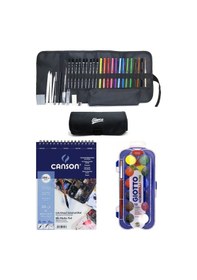Resim Canson Resim Defteri Mix Media A5 200 gr Faber Giotto Boyama Seti 