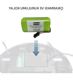 Resim Die Grup Robot Süpürgeler Için Yüksek Kapasiteli 14.4V Pil 