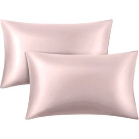 Resim Rose Gül Kurusu Ipek Saten Yastık Kılıfı 50 X 70 2'Li 