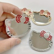 Resim Sanrio HelloKitty Mini Elde Taşınabilir Makyaj Aynası - Kompakt, Taşınabilir Cep Aynası, Cilalı Metal Çerçeve, Sıfır Elektrik Gerektirmez, Paraben-Free, Dış Mekan Seyahatleri ve Günlük Kullanım için İdeal, Makyaj Aynası 