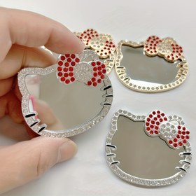 Resim Sanrio HelloKitty Mini Elde Taşınabilir Makyaj Aynası - Kompakt, Taşınabilir Cep Aynası, Cilalı Metal Çerçeve, Sıfır Elektrik Gerektirmez, Paraben-Free, Dış Mekan Seyahatleri ve Günlük Kullanım için İdeal, Makyaj Aynası 