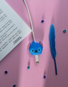 Resim Merwish Sevimli Maskotlu Figürlü Şarj Kablosu Koruyucu Mavi Stitch 