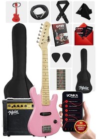 Resim Midex Ceg-30pk 4-6 Yaş Çocuklar İçin Amfili Full 1/4 30 İnç Elektro Gitar Seti Pembe 