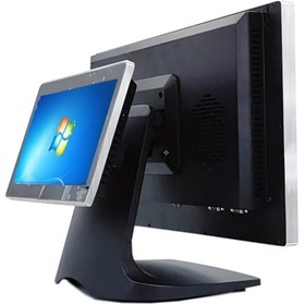Resim POSA Büyük Çift Ekran Pos Pc 18.5inch Dokunmatik Pos Bilgisayar İ7 3.nesil 8RAM 120SSD WİFİ+Hoporlor+BT 