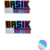 Resim Basık Edition Yazı Hologram Sticker 2 ' Li - 12 6 Cm 