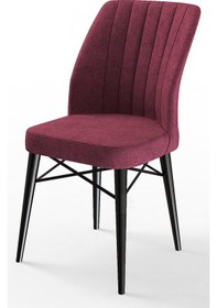 Resim Canisa Concept Flex Serisi Bordo Renk Ayaklı Sandalye Bordo / Siyah Ayaklı 