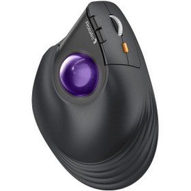 Resim ProtoArc EM05 NL Mor Trackball Kablosuz Ergonomik Dikey Mouse (CP015533) 