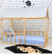 Resim Markaawm Montessori Yatak Doğal Çam Genç Odası Dubai 