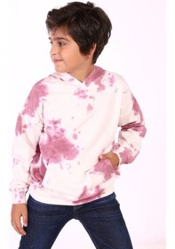 Resim Toontoy Kids Toontoy Erkek Çocuk Kapüşonlu Bastik Desenli Sweatshirt Bordo 