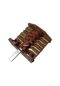 Resim Ankastre Fırın Metal Mil 5+5 Komutatör , 6 Konum + 0 Off Şalter 