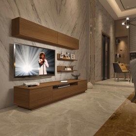 Resim Decoraktiv Trendstyle 5S Slm Tv Ünitesi Tv Sehpası - Naturel Ceviz 