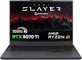 Resim Game Garaj Slayer R9T3D-5070Ti C1 AMD Ryzen 9 9955HX3D 32GB RAM 1TB SSD RTX5070Ti 16" QHD+ IPS 300Hz FreeDOS Gaming Laptop 