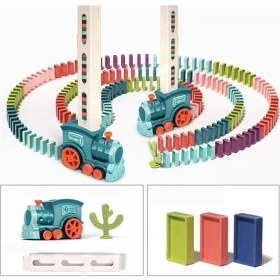 Resim Fuding Seçimi Eğitici Çocuk Oyuncakları Domino Işıklı ve Müzikli Elektrikli Tren (Yurt Dışından) 