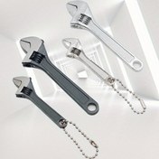 Resim 1 adet Tüm Çelik 6.35cm / 10.16 Cm Ayarlanabilir Anahtar Mini Açık Anahtar Mini Araç Ayarlanabilir Anahtar 