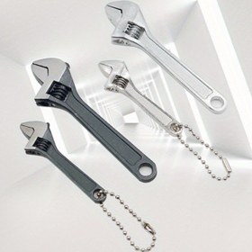 Resim 1 adet Tüm Çelik 6.35cm / 10.16 Cm Ayarlanabilir Anahtar Mini Açık Anahtar Mini Araç Ayarlanabilir Anahtar 