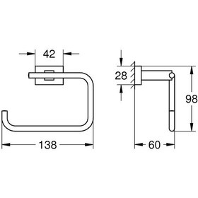 Resim Grohe Eurocube Tuvalet Kağıtlığı Banyo Aksesuarı - 40507001 