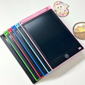 Resim 3-8 Yaş Çocuklar İçin 21.59cm LCD Yazı Tableti - Renkli Çerçeveli Elektronik Çizim, Eğitici Doğum Günü Hediyesi Erkek ve Kız Çocukları için, PVC Malzeme, Şarj Edilemeyen Düğme Pil Dahil 