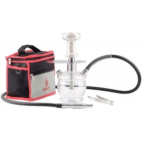 Resim Kefo Trip Paslanmaz Çelik Çantalı Cam Nargile Takımı 