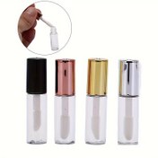 Resim 10 Mini Plastik Dudak Parlatıcısı Tüpleri Fırça ile 0.04oz Boş Şeffaf Şişe Ruj Dudak Parlatıcısı Dudak Yağı Konteyner Örnek Depolama Şişesi Seyahat Gereksinimleri Yüksek Kaliteli DIY Üfleme Şişesi Yuvarlak Şeffaf Eyeliner Tüpü Maskara Tüpü Boş Tüp Profesyonel Makyaj Çantası Malzemesi 