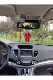 Resim HANIMKIZ TARAFTAR FORMA ARABA SÜSÜ KIRMIZI BEYAZ (12 cm) 