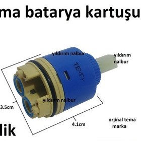 Resim Siamp Tema Batarya Musluk Kartuşu 35lik Tema Marka Küçük Boy Ayak 