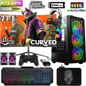 Resim Xaser Thunder X560 Ryzen 7 7700 16GB Ddr5 Ram 512GB M.2 Nvme SSD 12GB RTX5070 23.8" 180Hz Oyuncu Bilgisayarı 