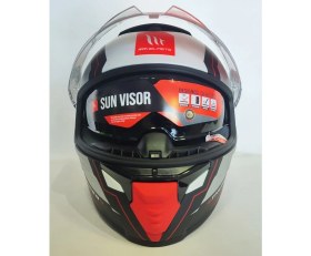 Resim mt Kask mt Thunder 4sv Pental B5 Mat Red Grey - Iç Güneş Vizörlü 
