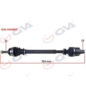 Resim Gva 4419003 - Komple Aks Sağ Dacıa Logan-Sandero 1.4-1.6 04-12 763MM 