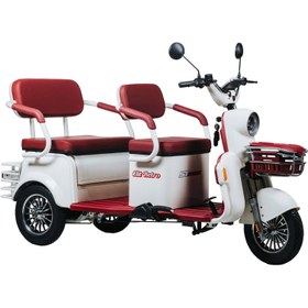 Resim Stmax Elit Retro 3 Tekerli Elektrikli Moped - Kırmızı 