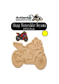 Resim Ahşap Boyama Araçlar 1 Adet 10x15cm Taşıtlar Boyama Figürü Etkinlik Çoçuk Gelişim Motor Beceri Kreş Anasınıfı Sarı 