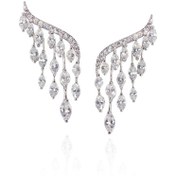 Resim Eden Tassel Marquıse Gümüş Kadın Küpe 
