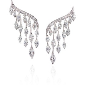 Resim Eden Tassel Marquıse Gümüş Kadın Küpe 