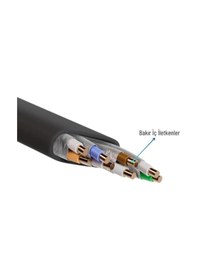Resim Irenıs 10 Metre Gri Cat7 Kablo Yassı Ftp Ethernet Network Lan Ağ Kablosu 