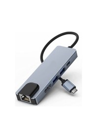 Resim USB 3.1 Type C To Hdmi Mhl - 2X USB 3.0 Gigabit Ethernet Çevirici 
