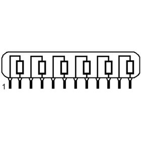 Resim 22K 6R 12Pin Sıra Direnç Resistor Network Sıp (100 Adet) 