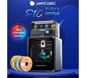 Resim Anycubic ‎abs (Asa, Petg, Pla, Tpu Malzeme Türlerinin Kullanıldığı)-Kobra S1 Combo Kapalı Kasa Hızlı 3D Yazıcı 