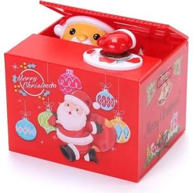 Resim Yeni Stil Noel Baba Para Çalıyor Müzikli Kumbara 11.5 9.5 9 Cm 