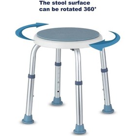 Resim Döndürülebilir Kaymaz Banyo Koltuğu, Yüksekliği Ayarlanabilir, Çok Renkli 